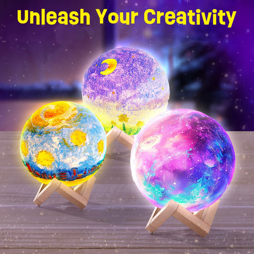 LAOESE Moon Lamp Painting Kit: night-light display to decorate kids' rooms.