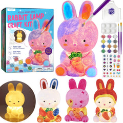 LAOESE Paint Your Own Bunny Lamp Kit with bunny lamp and vibrant colors for creative play