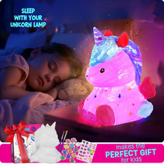 LAOESE Unicorn Lamp Kit instruction card guides easy setup.