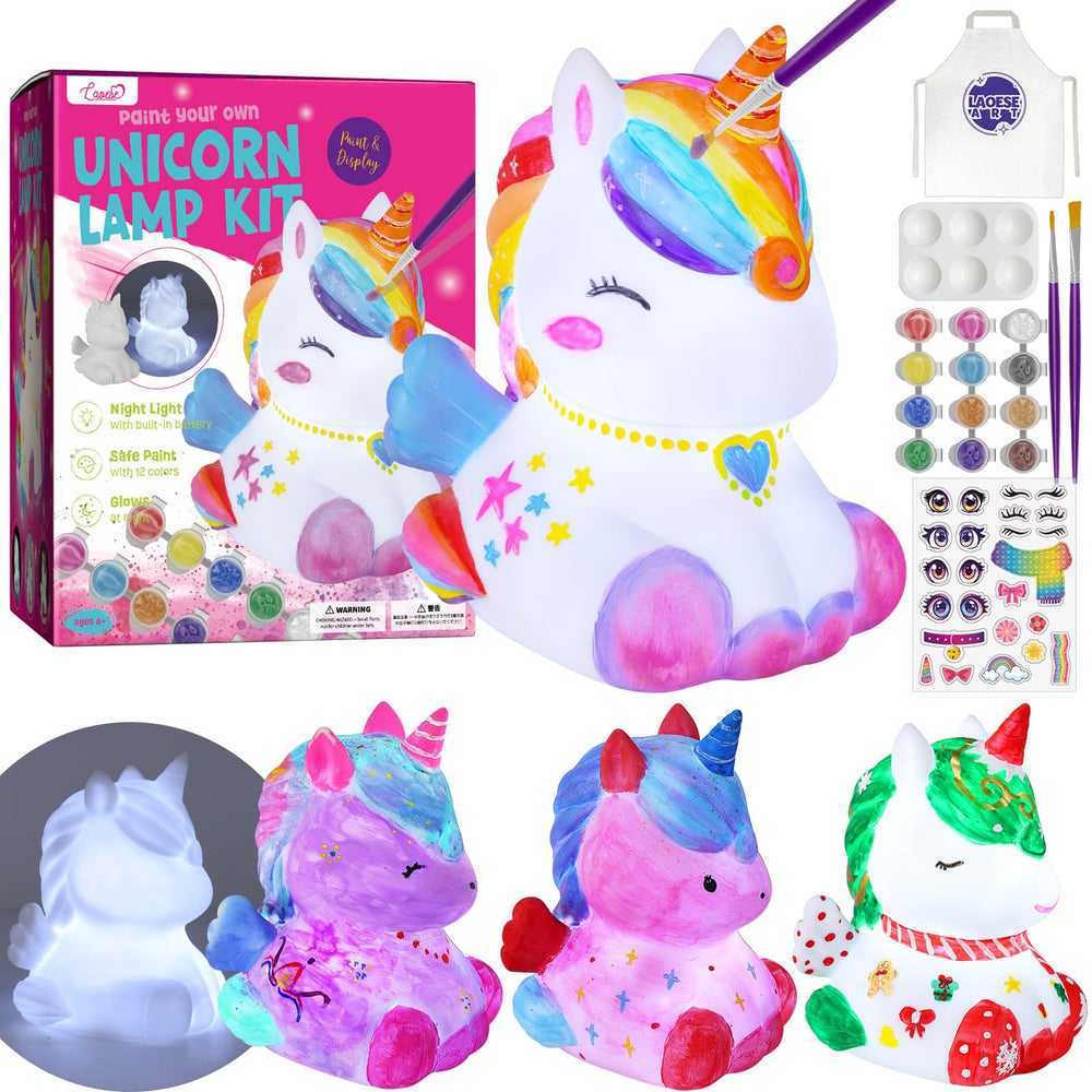 LAOESE Unicorn Lamp Kit painting set boosts color creativity for kids.