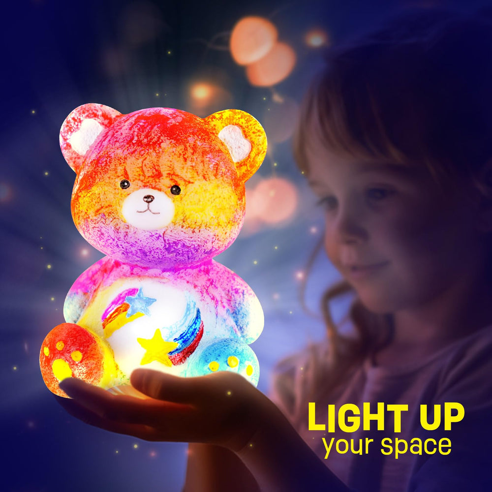 LAOESE Bear Lamp Kit assembled lamp glowing softly as a night light