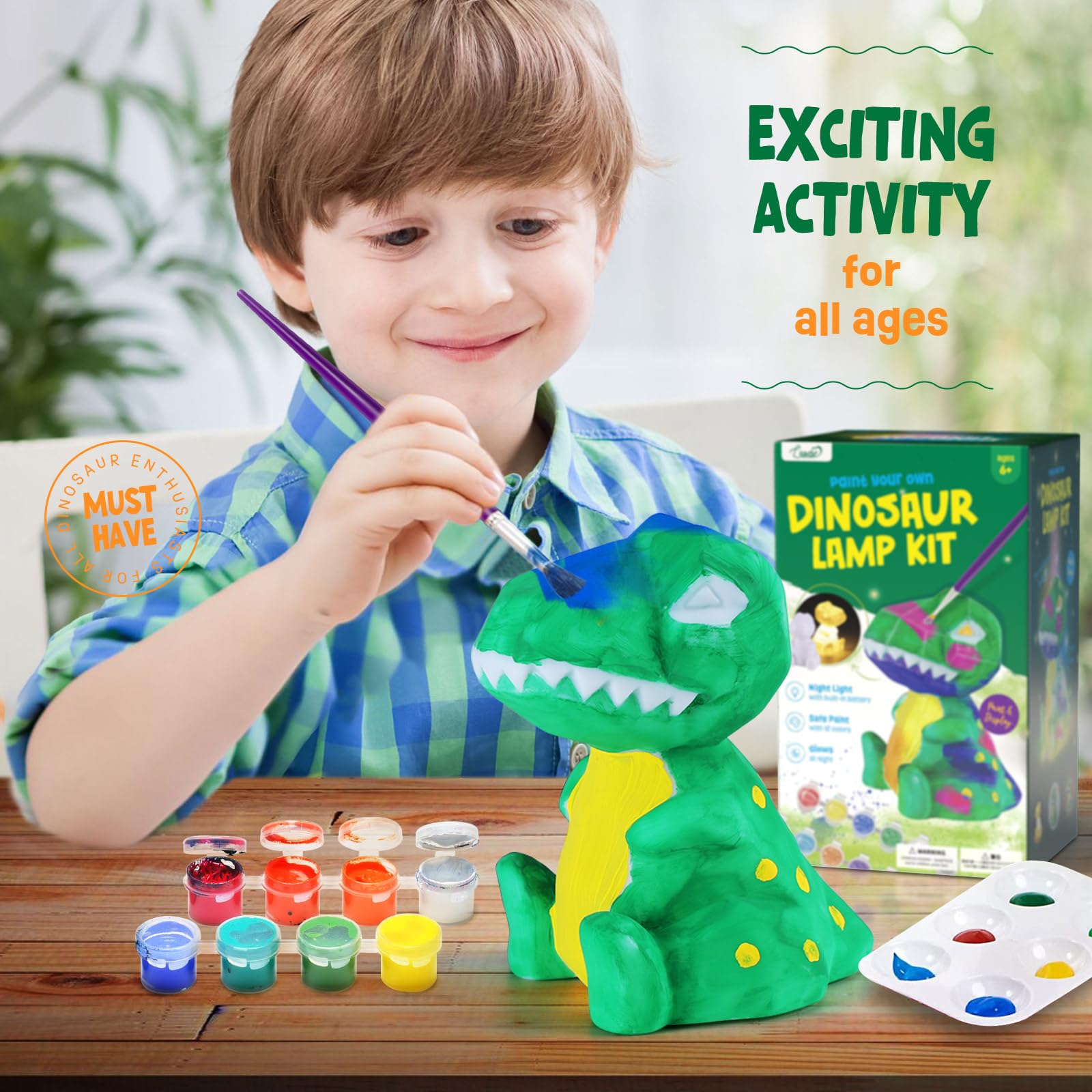 LAOESE dinosaur lamp assembly with easy-to-follow instructions.