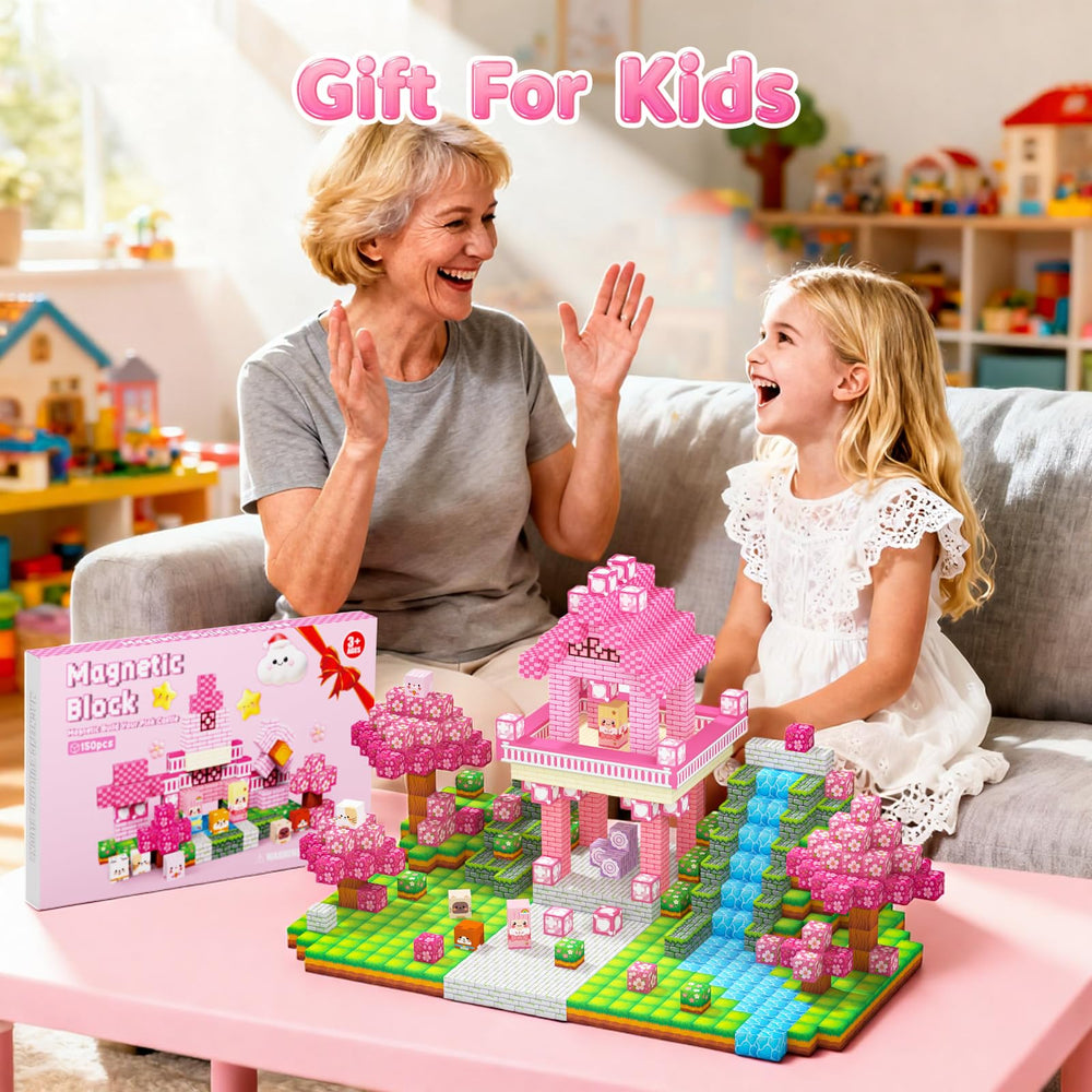 Laoren blocks are easy for young hands to connect, encouraging cooperative play