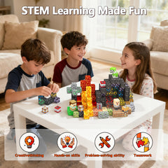 Laoren Magnetic Building Blocks track system demonstrates magnetic pathways