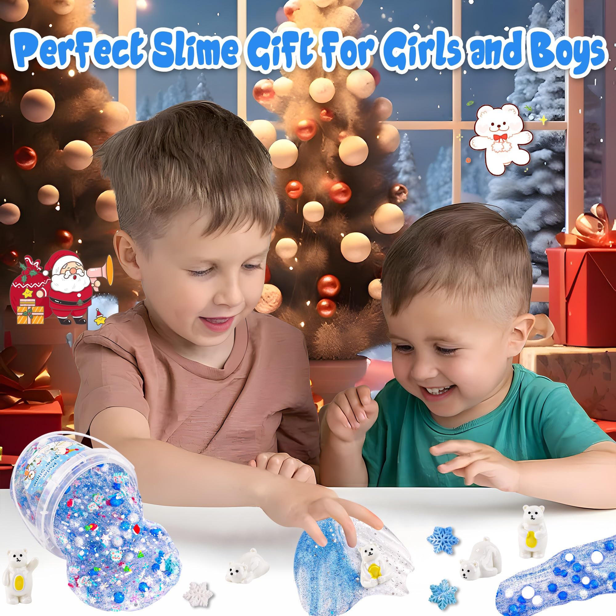 LAWOHO clear slime close-up emphasizes safe, hands-on creative activity