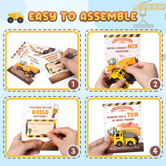 Laoyebaohao valentines crane truck card, vibrant design for gifting