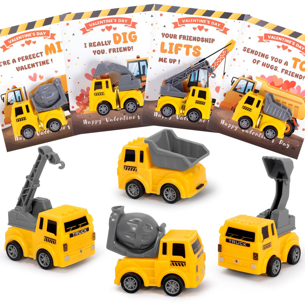 Laoyebaohao valentines excavator card, fun classroom party favor