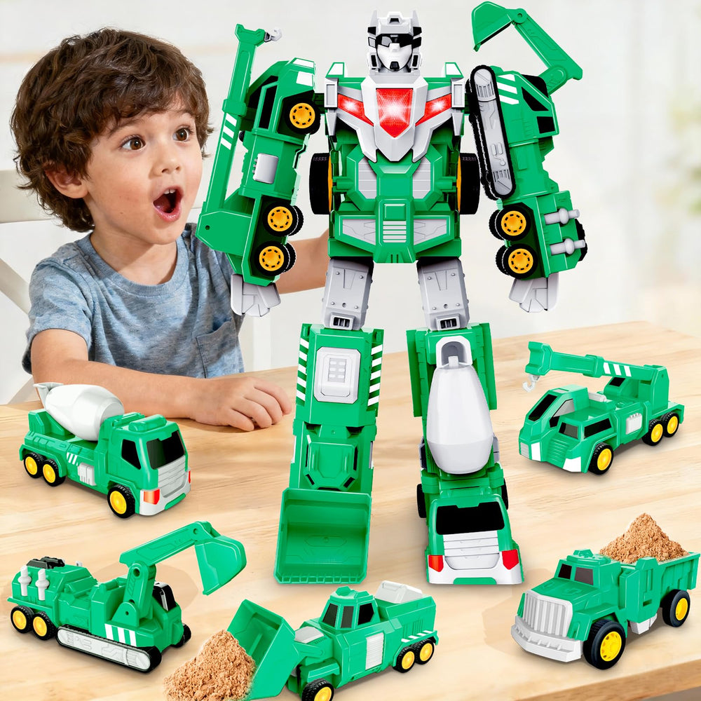 Laradola transform robot 5-in-1 vehicles for creative play and STEM exploration.