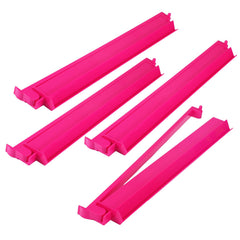 LaRandom four-pack hot pink acrylic mahjong racks with pushers for organized game setup
