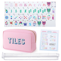 LaRandom mini-mahjong-tiles close-up with bright beginner-friendly patterns