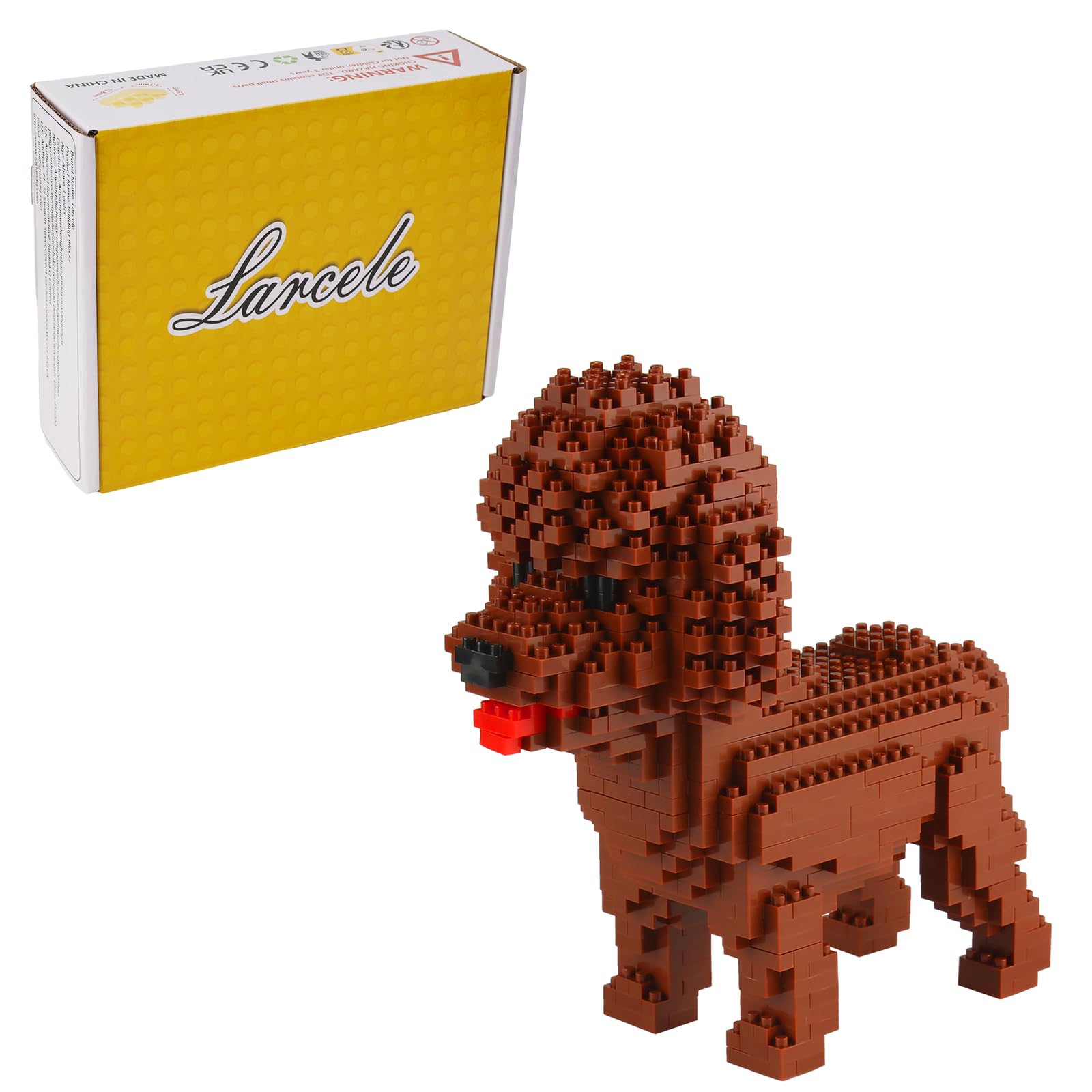 Larcele micro dog bricks kit offers detailed display possibilities and hands-on building fun.