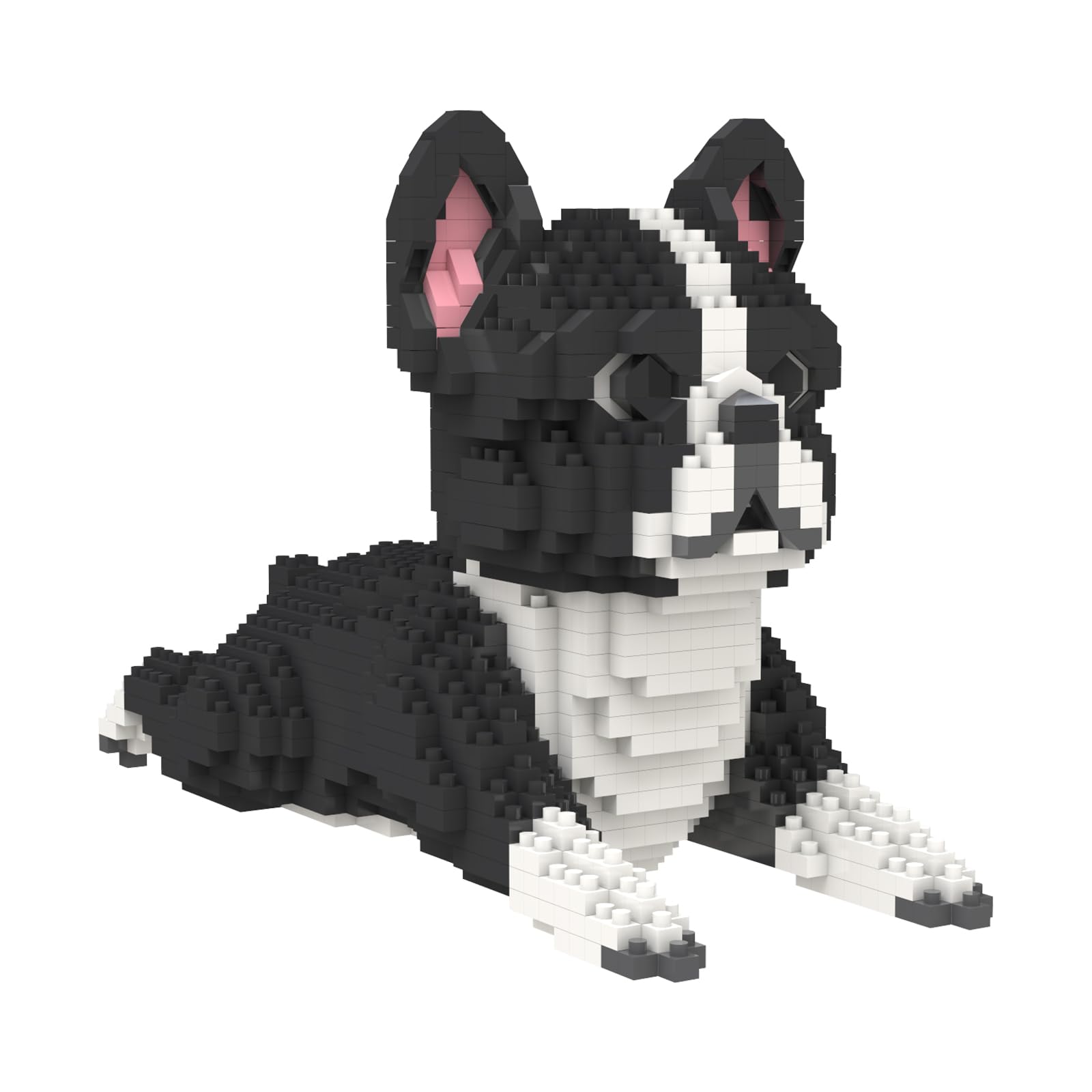 Larcele Micro Dog partially assembled model; tactile bricks form the figure.