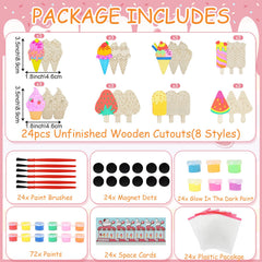 LARDUX glow-in-the-dark paints on woodchips for night-time party fun.