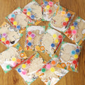 LARDUX safari party favors woodchips ready for creative painting at home