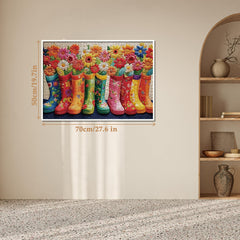 Larkipuzz completed puzzle laid flat at 27.5 by 19.7 inches for display.