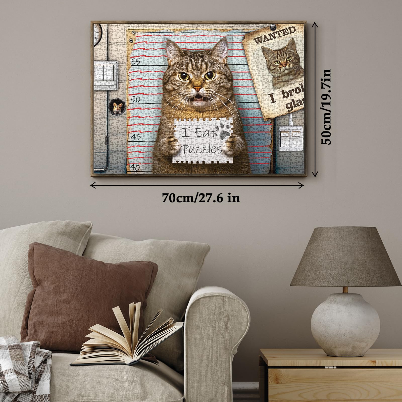 Larkipuzz finished puzzle dimensions 70x50 cm for a satisfying wall display
