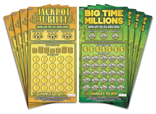 Larkmo Big Time Millions front design with authentic scratch-off look for pranks