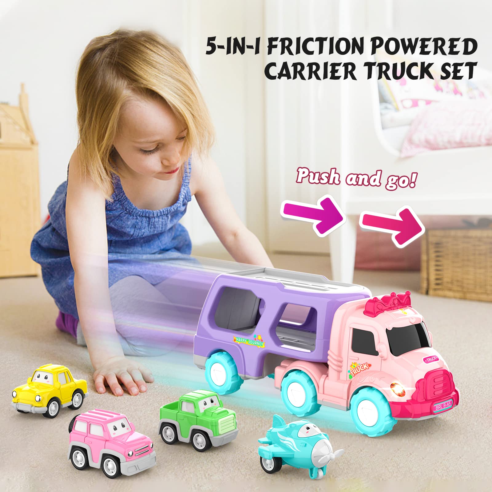 LASCOTON flashing lights button car engaging light and sound cues