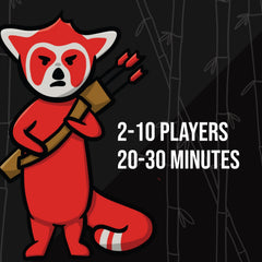Last Night Games Panda Royale rule book with QR code simplifies learning and setup.