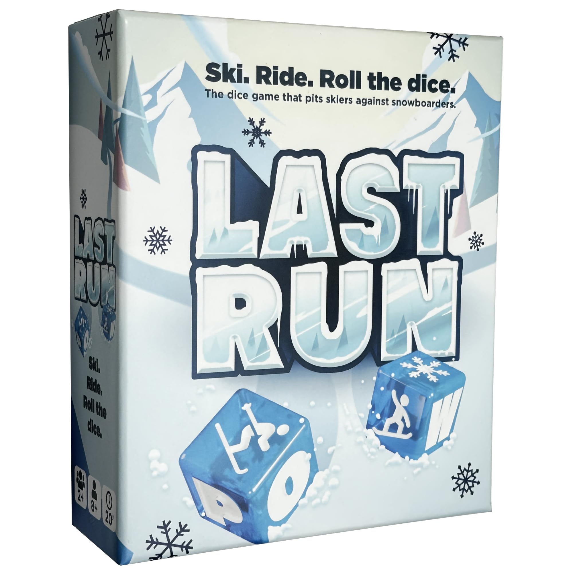 Last Run: close-up of premium POW dice for table play