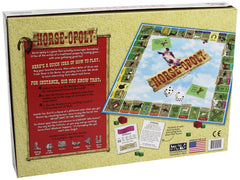 Late for the Sky Horse-Opoly barn tokens representing trades and strategy