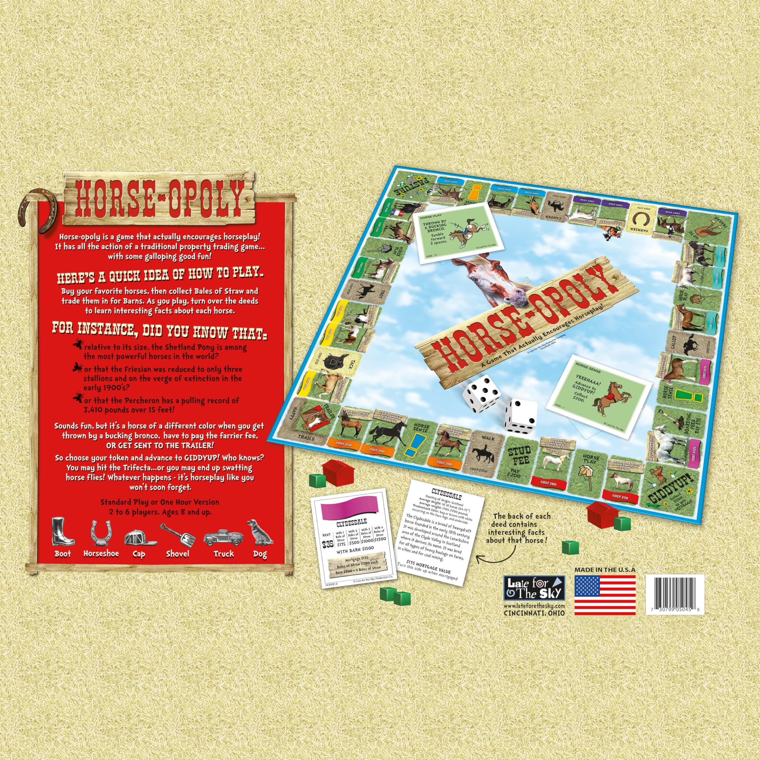 Late for the Sky Horse-Opoly packaging ready for gift nights