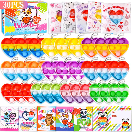 Lateefah Valentines mini pop heart packaging facilitates quick school gift exchanges.