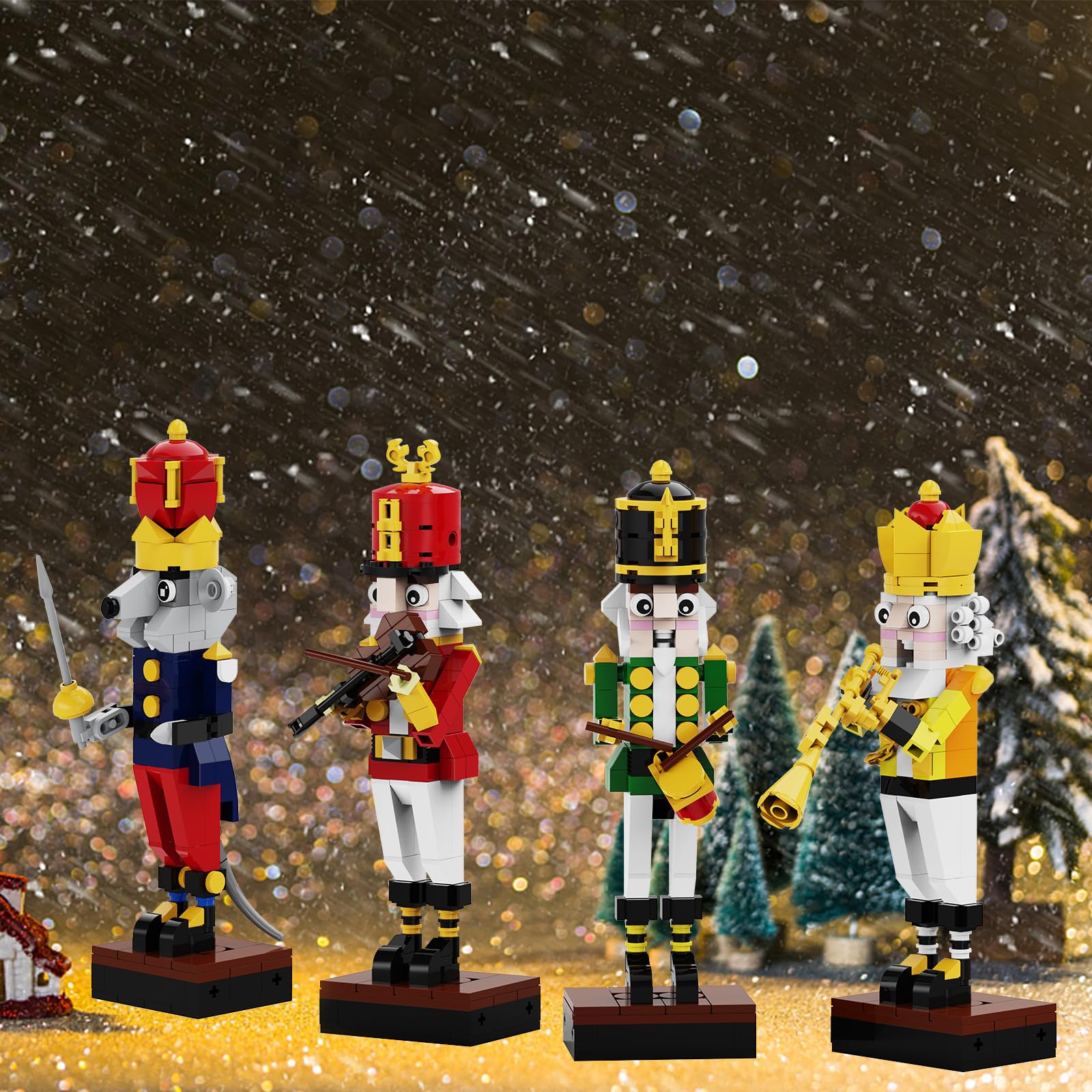Latephiy Christmas Nutcracker figures assembled as a stylish desk ornament.