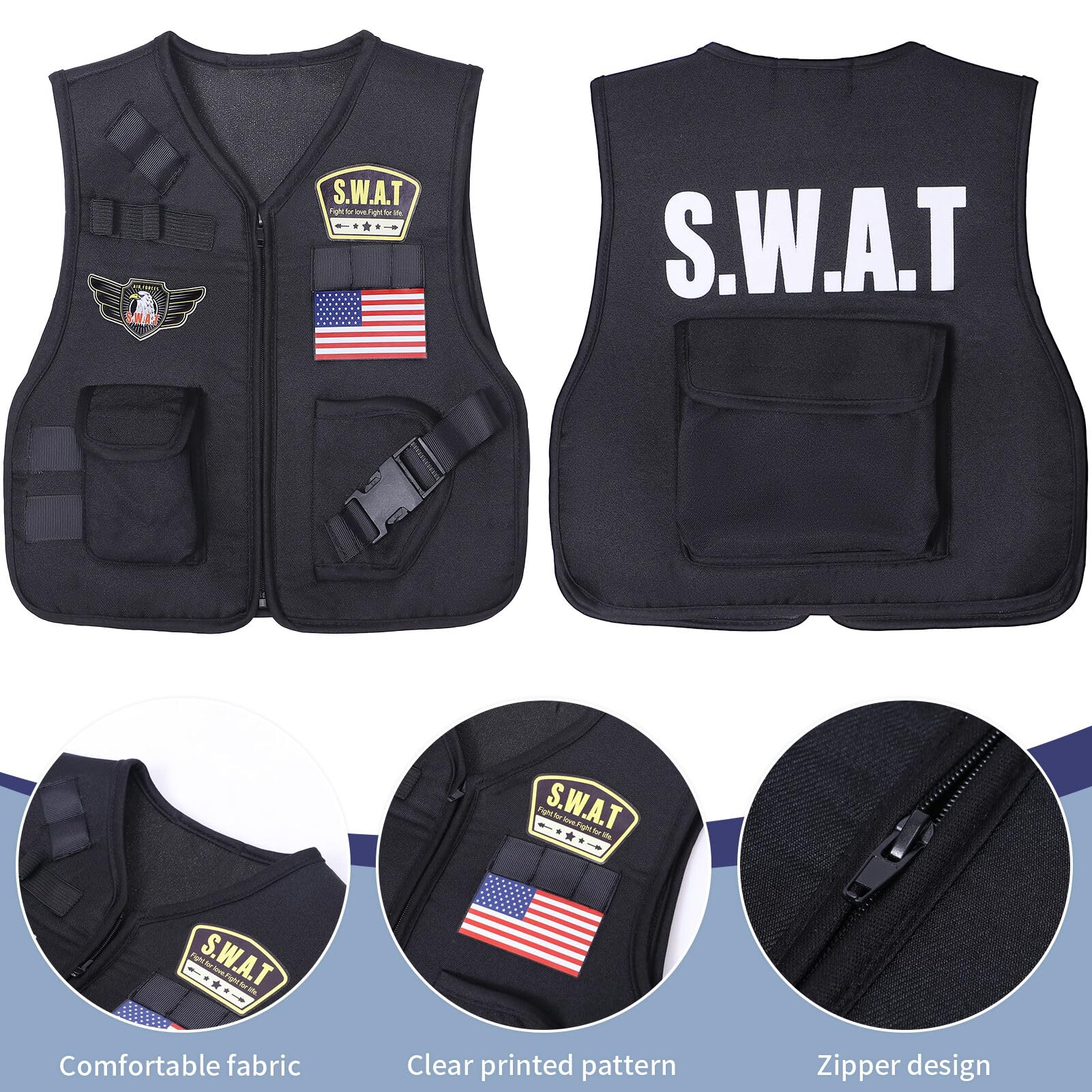 Latocos SWAT belt, holster, and baton ready for action scenes