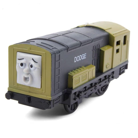 LATUROP Thomas train engine front view, smooth glide with sliding wheels for play.
