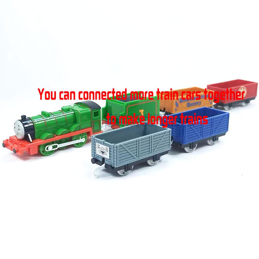 LATUROP Thomas and Friends set assembly showing linked cars for longer trains.