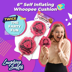 Laughing Smith two-pack whoopee cushion for easy pranks and repeat laughs.
