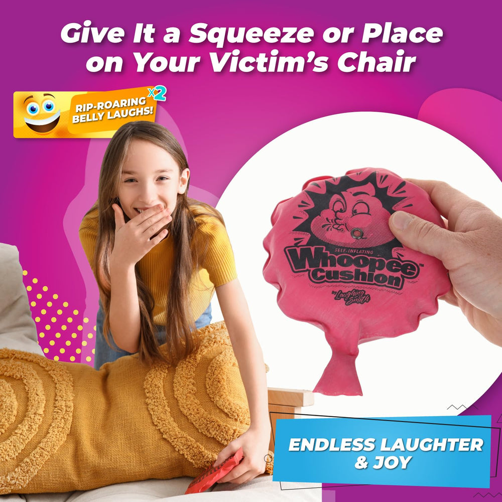 Laughing Smith 6-inch cushion creates surprising humor without effort.
