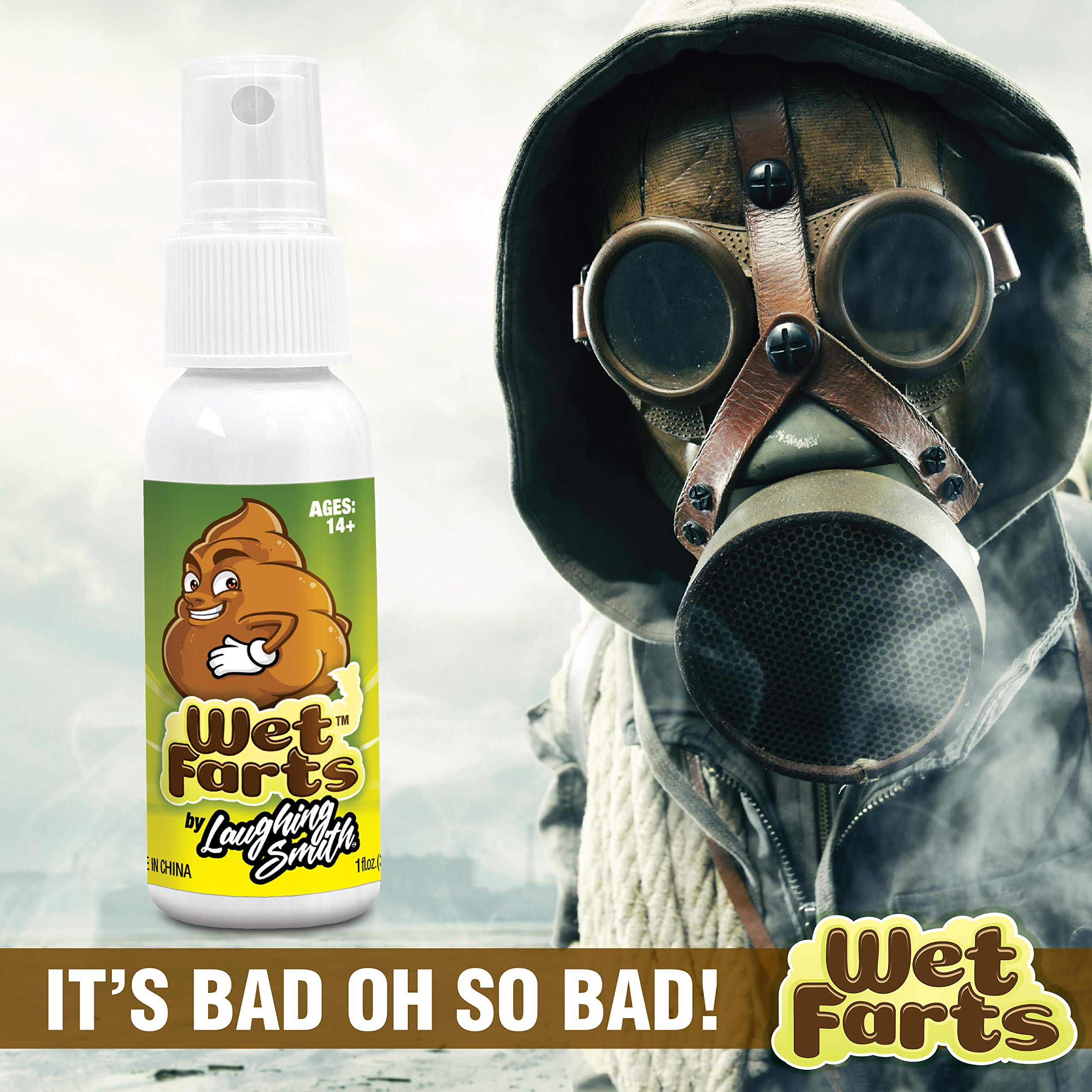 Laughing Smith indoor prank setup, showing how to use spray for indoors with care.