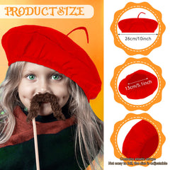 Laumoi soft felt beret with elastic fit stays on during performances