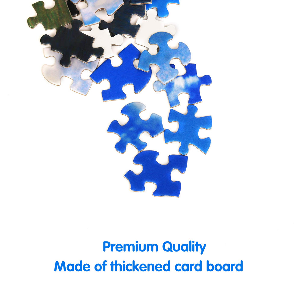 Lavievert 1000pc Lake Como assembly highlights unique cuts for accuracy.