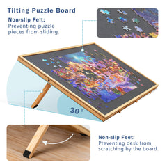 Lavievert 360-degree puzzle table on wheels for easy access to every corner