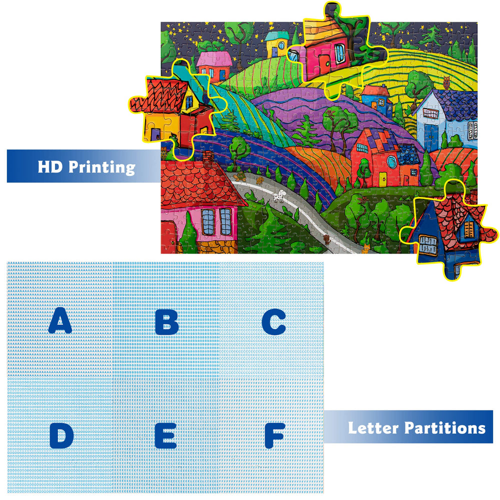 Lavievert 500pc puzzle: finished size 20.47 by 14.96 inches for display-ready results