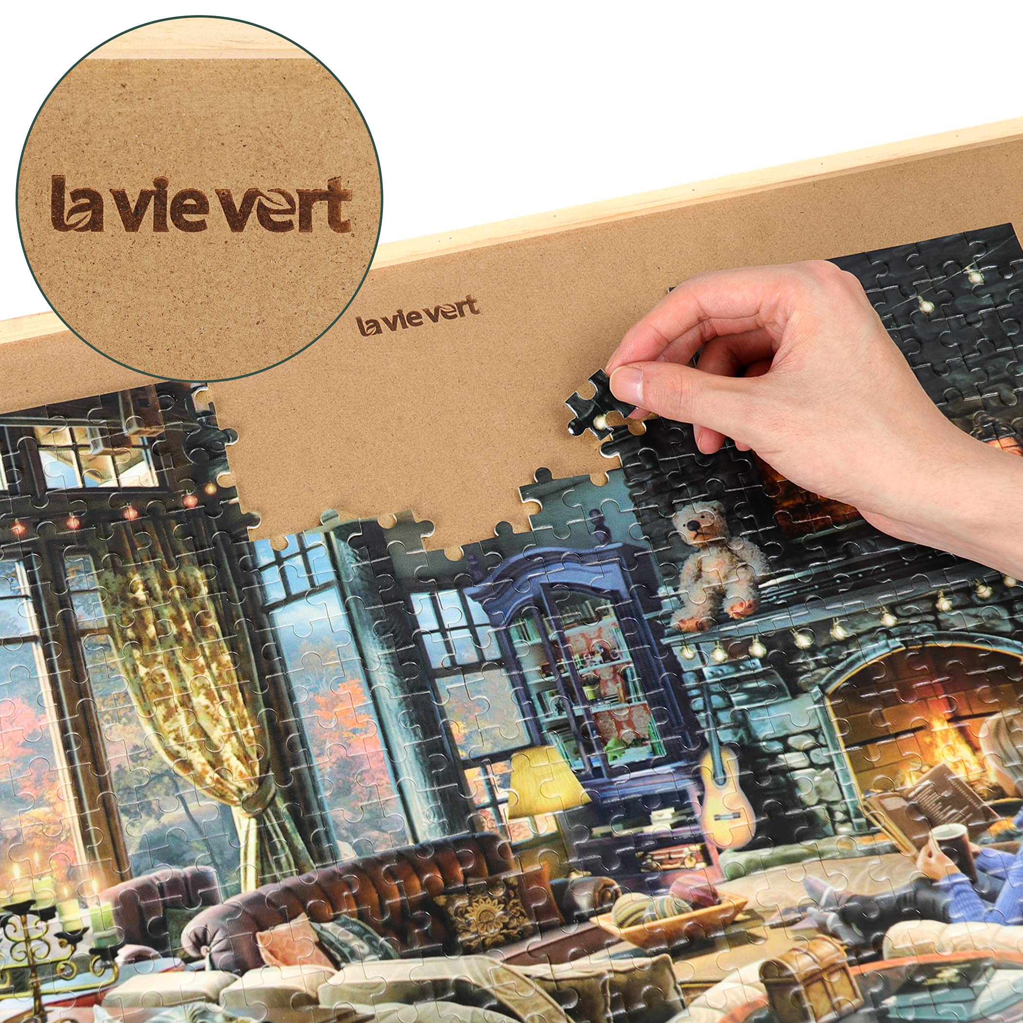 Lavievert 500pc puzzle quick-start guide included for easier game setup.