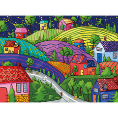 Lavievert 500pc puzzle: village under the stars scene for cozy night assembly