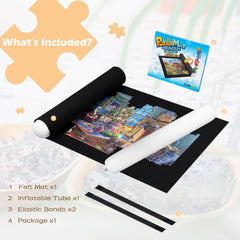 46 by 26 inch work area fits large puzzles up to 1,500 pieces.