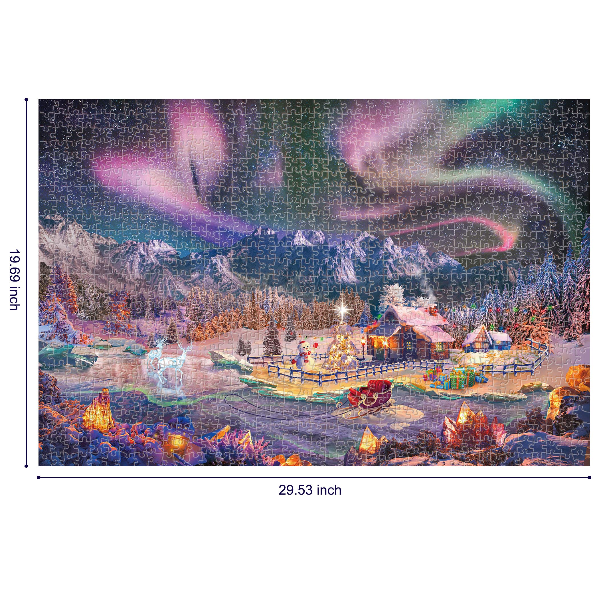 Lavievert jigsaw puzzle aurora scene enhances relaxation and cognitive engagement