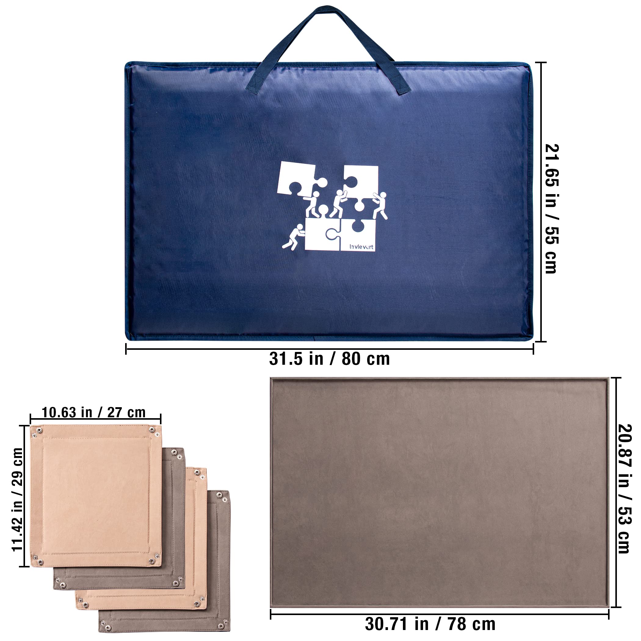 Lavievert non-slip-surface keeps puzzle pieces in place during assembly.
