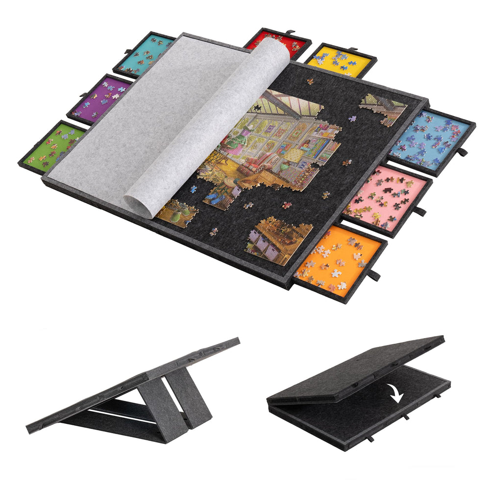 Lavievert puzzle board foldable tilting for portable puzzling sessions.