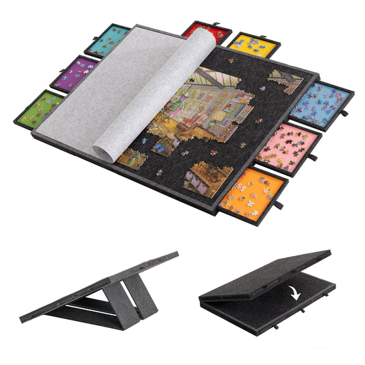 Lavievert puzzle board foldable tilting for portable puzzling sessions.