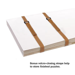 Lavievert puzzle board portable handle eases transport to parks or gatherings.