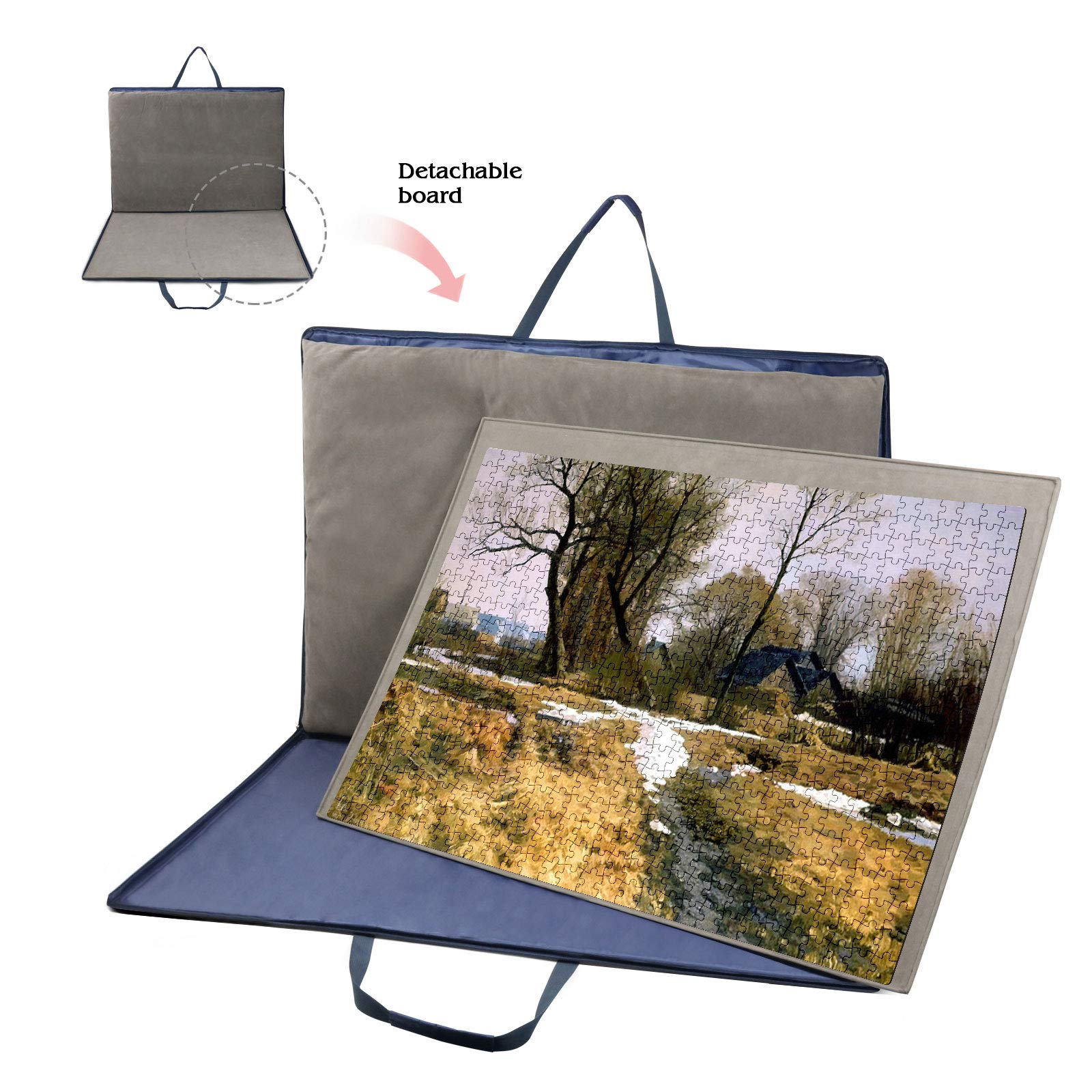 Lavievert puzzle board with six sorting trays helps organize puzzle pieces efficiently.