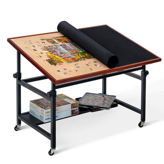 Lavievert puzzle table tilting angle shows adjustable comfort for long sessions.