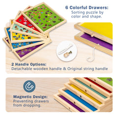 Lavievert six-drawer organizer helps sort pieces by color and shape