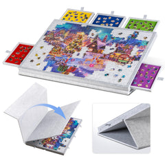 Lavievert tilting puzzle board with stand for comfortable, adjustable angles.